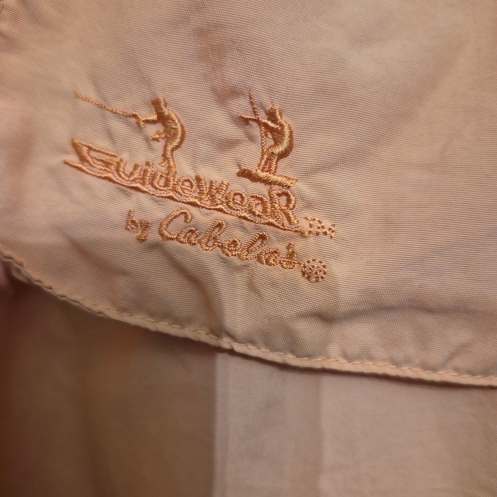 Cabelas Guidewear Mens XL Orange Long Sleeve Fishing Shirt Vented Nylon 901348 - Picture 6 of 6